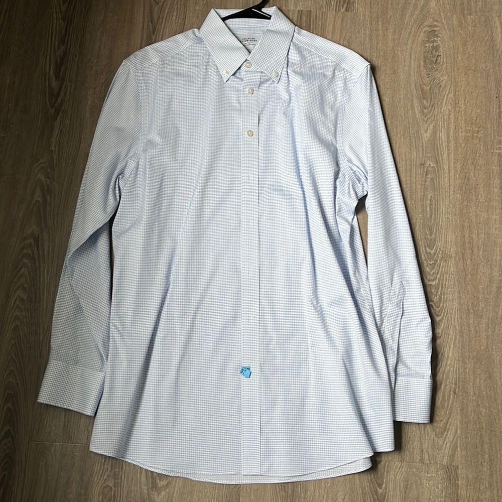 Charles Tyrwhitt Dress Shirt Non Iron Slim Fit 16.5/35